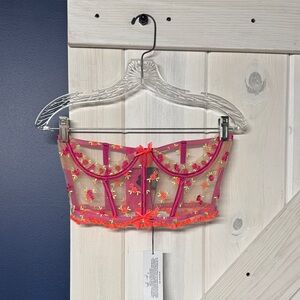 For Love & Lemons Floral Lace Bustier New Size Medium